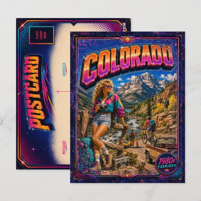 1980s Colorado Postcard 80s Retro (Front/Back)