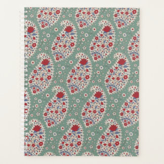 1980s Floral and Green Paisley/Teardrop Planner