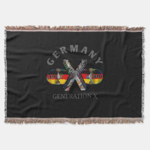 1980s Generation X Germany Skateboard Throw Blanket