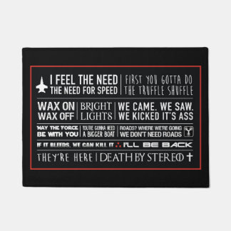 1980's movie quotes door mat