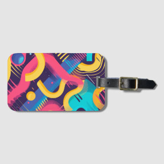 1980's pattern iPhone / iPad case Luggage Tag
