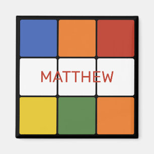 1980s Puzzle Cube Game Toy Personalized Magnet