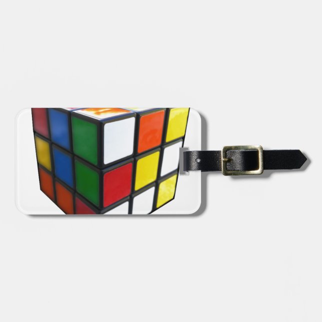1980's Puzzle Cube Luggage Tag (Front Horizontal)
