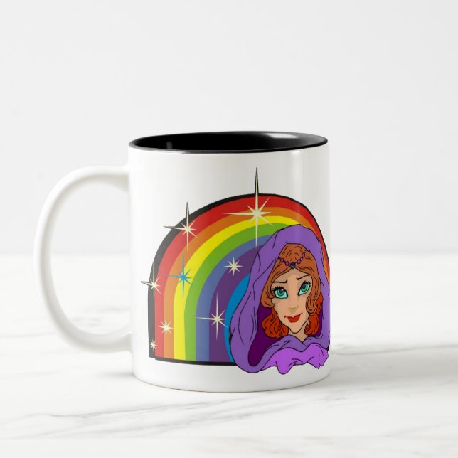 1980s Rainbow with Virgo Two-Tone Coffee Mug (Left)