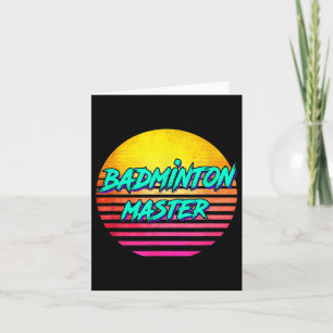 1980s Retro Badminton Master  Card