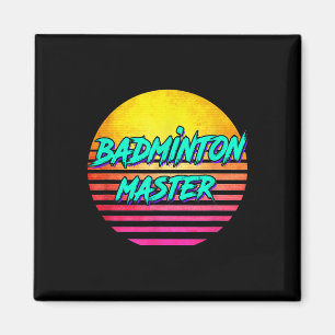 1980s Retro Badminton Master Magnet