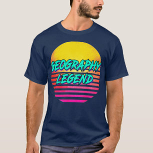 1980s Retro Geography Gift T-Shirt