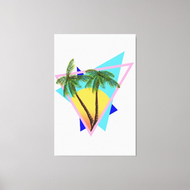 1980s shape tropical paradise canvas print (Front)
