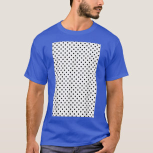 1980's SMALL POLKADOT GEOMETRIC PATTERN WHITE AND T-Shirt