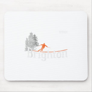 1980s Style Brighton Utah Vintage Skiing T-shirt T Mouse Pad