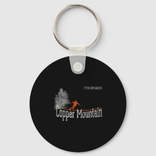 1980s Style Copper Mountain Colorado Vintage Skiin Keychain