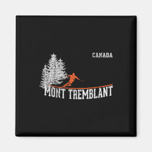 1980s Style Mont Tremblant Can. Vintage Skiing Magnet