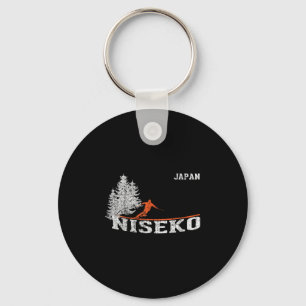 1980s Style Niseko Japan Vintage Skiing Keychain