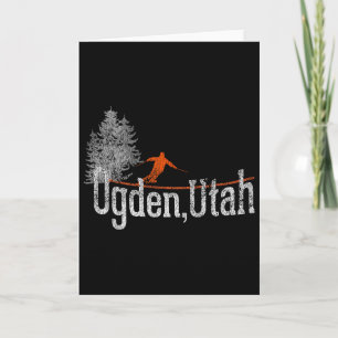 1980s Style Ogden Utah Vintage Skiing Card