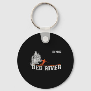 1980s Style Red River Nm Vintage Skiing  Keychain