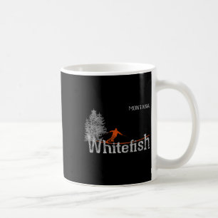 1980s Style Whitefish Montana Vintage Skiing  Coffee Mug