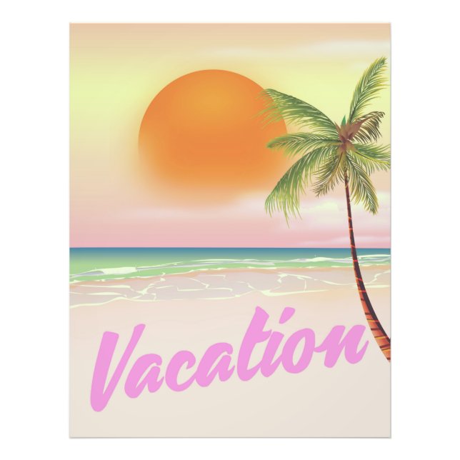 1980s vintage Vacation beach poster (Front)