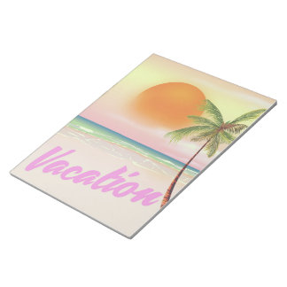 1980s vintage Vacation beach poster Notepad