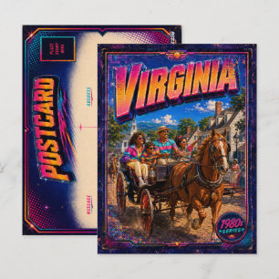 1980s Virginia Postcard 80s Retro