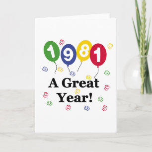 1981 A Great Year Birthday Card