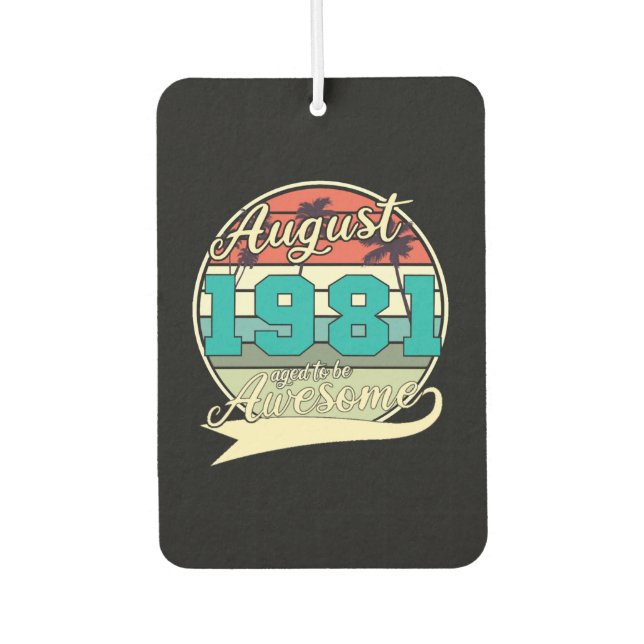 1981 August Vintage Gift Air Freshener (Front)