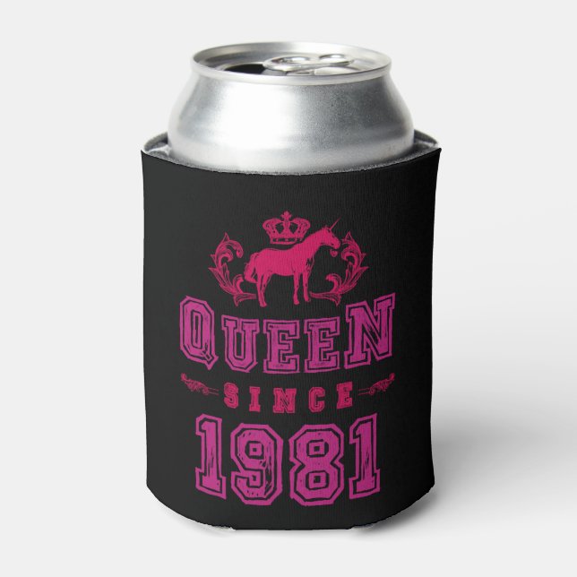 1981 Queen Unicorn Can Cooler (Can Front)