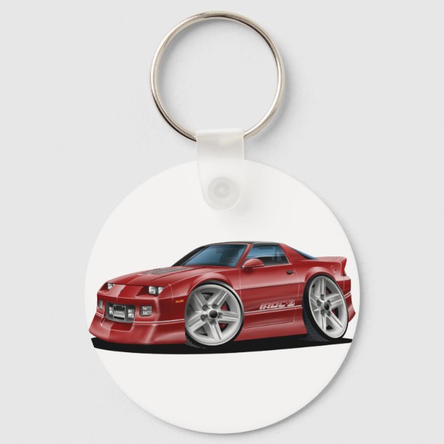 1982-92 Camaro Maroon Car Keychain (Front)