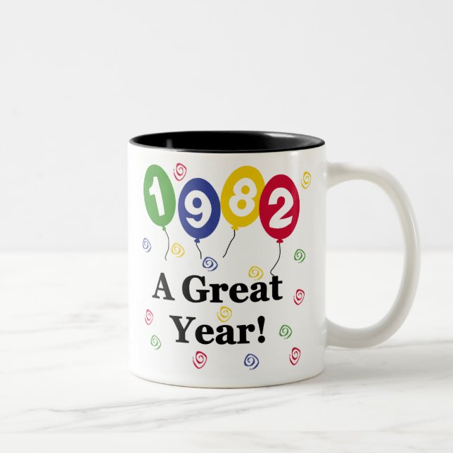 1982 A Great Year Birthday Two-Tone Coffee Mug (Right)