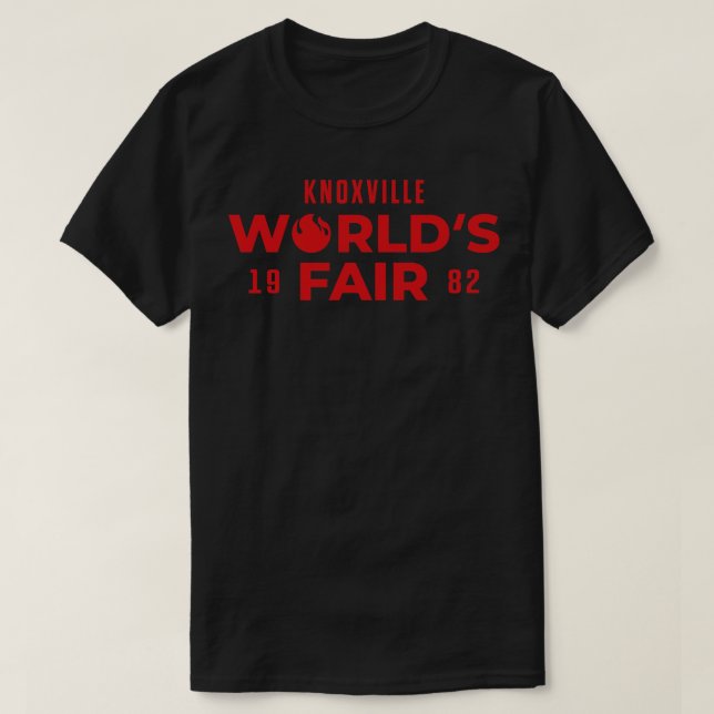 1982 Knoxville Worlds Fair O Icon Red T-Shirt (Design Front)
