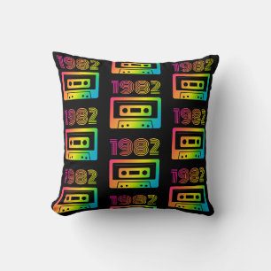 1982 Retro Throw Pillow