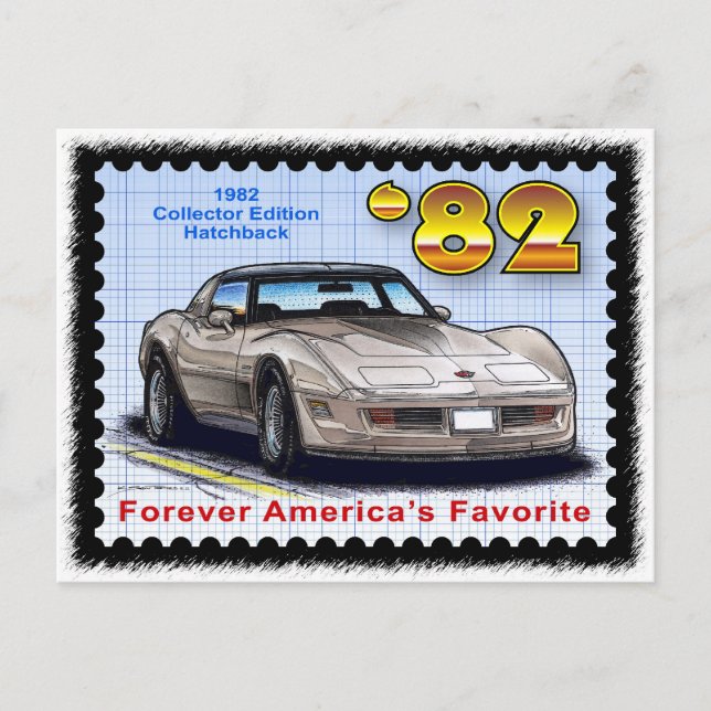 1982 Special Edition Corvette Postcard (Front)