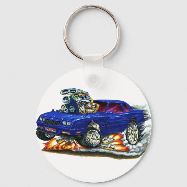 1983-88 Monte Carlo Blue Car Keychain (Front)
