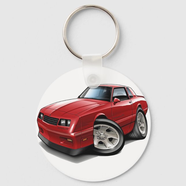 1983-88 Monte Carlo Red Car Keychain (Front)