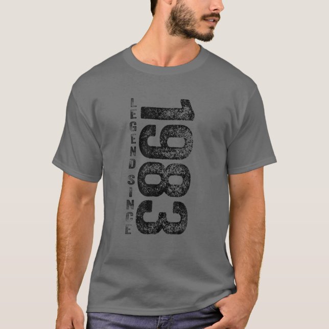 1983 Birthday Legend Since 1983 Gifts Born In 1983 T-Shirt (Front)