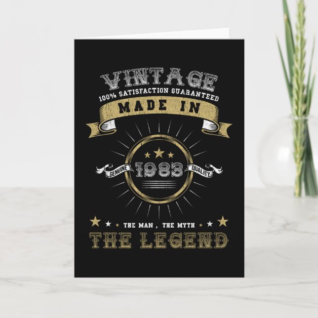 1983 Born Birthday Vintage Card (Front)