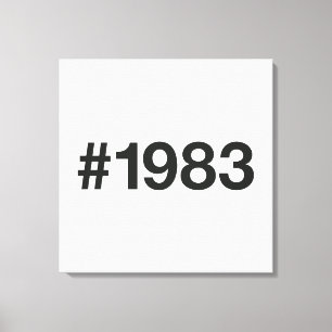 1983 Hashtag 42 Birthday Anniversary Canvas Print