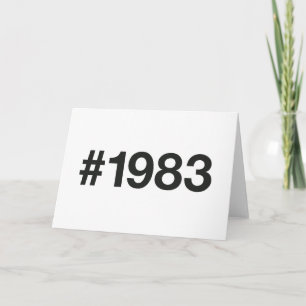 1983 Hashtag 42 Birthday Anniversary Card