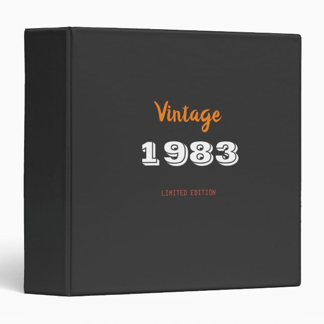 1983 Limited Edition – Vintage 43rd Birthday Gift  Binder (Front/Spine)