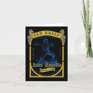 1983 Old Club 40 Birthday Vintage Bare Knuckle Box Card