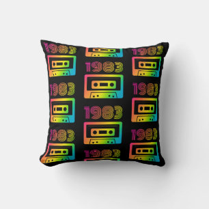 1983 Retro Throw Pillow