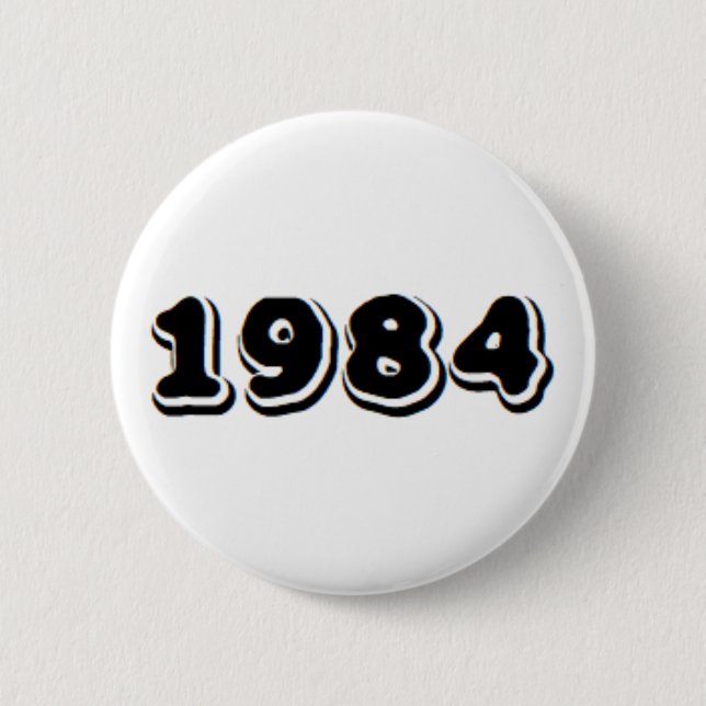 1984 2 INCH ROUND BUTTON (Front)