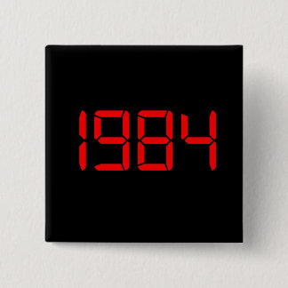 1984 2 INCH SQUARE BUTTON
