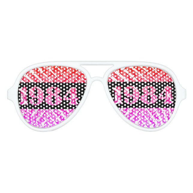 1984 40th birthday  aviator sunglasses (Front)