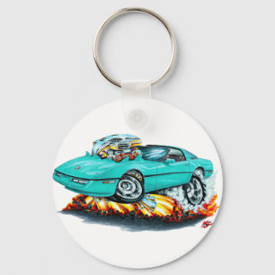 1984-93 Corvette Turquoise Car Keychain