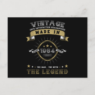 1984 Born Birthday Vintage Postcard