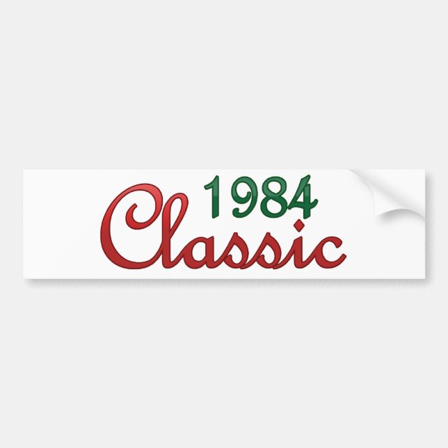1984 Classic Bumper Sticker (Front)