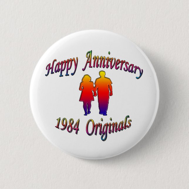 1984 Couple 2 Inch Round Button (Front)