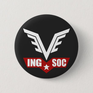 1984 INGSOC Party Logo Badge 2 Inch Round Button