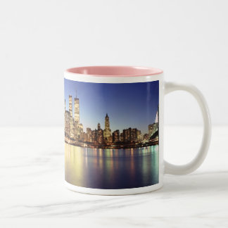 1984_new_york_skyline_! Two-Tone coffee mug