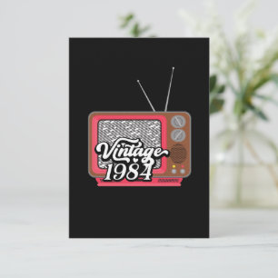 1984 Retro Vintage Television 40th Birthday Thank You Card